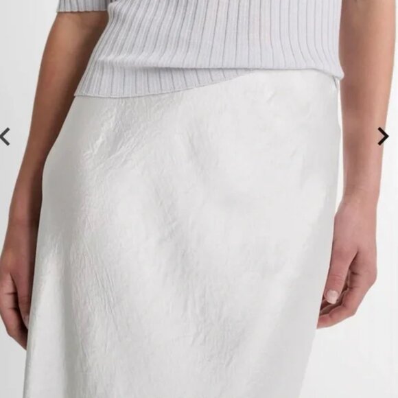 Vince Satin Maxi Skirt Pull On Elastic Waist XL $395 - Picture 7 of 8